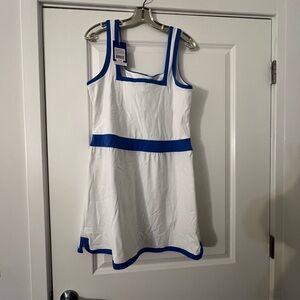 Addison Bay White and Blue Mini Dress